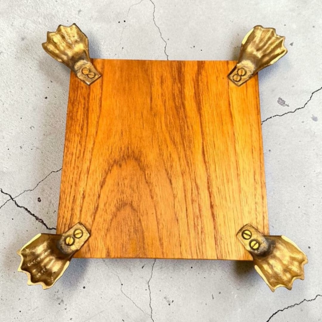 1979 Antique Teakwood Path | Solid Wooden Display Base - Bombay Antiques