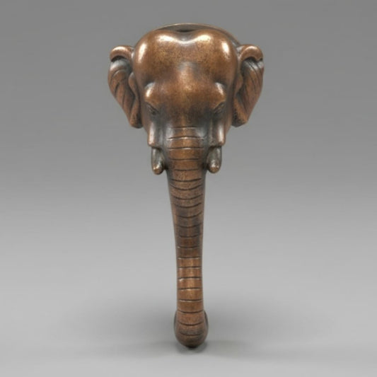 1974 Antique Brass Elephant Wall Hanging Decor in Pair | Decorative Brass Wall Accents