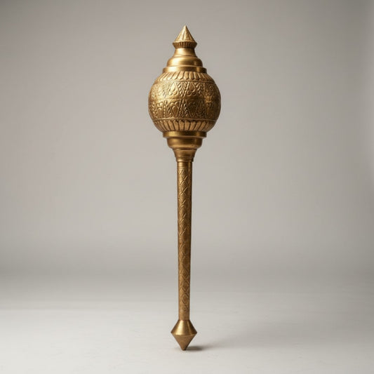 1970 Antique Brass Gada | Decorative Brass Collectible