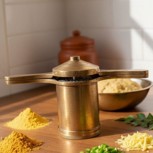 1970 Antique Brass Chakli Maker | Traditional Brass Kitchen Tool