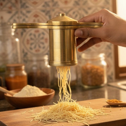 1970 Antique Brass Chakli Maker | Traditional Brass Kitchen Tool