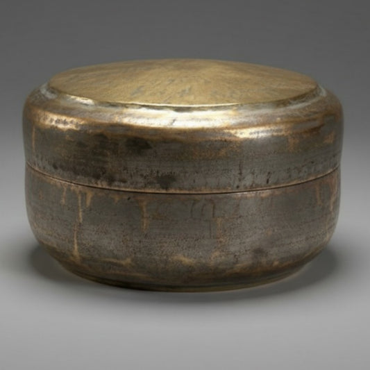 1961 Antique Brass Chapati Box | Classic Brass Storage Container - Bombay Antiques