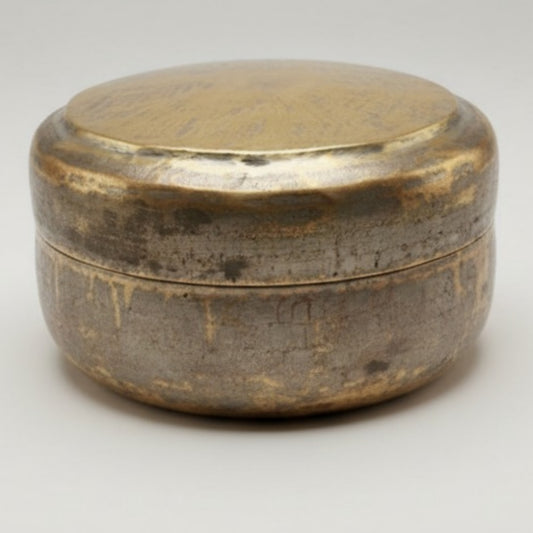 1961 Antique Brass Chapati Box | Classic Brass Storage Container - Bombay Antiques
