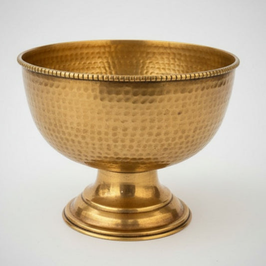 1983 Antique Brass Fruit Basket | Decorative Brass Serving Basket