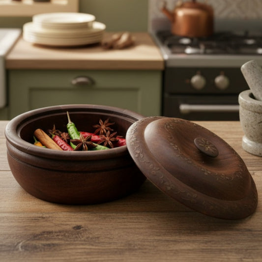 1977 Antique Teakwood Storage Box with Brass Work | Decorative Wooden Container