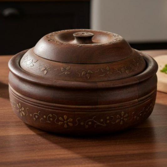 1977 Antique Teakwood Storage Box with Brass Work | Decorative Wooden Container