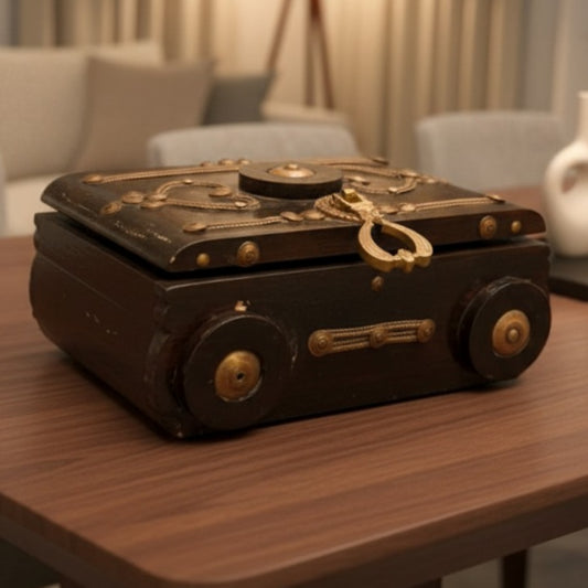 Antique Teakwood Storage Box | Wooden Decorative Storage Box | Made in 1974