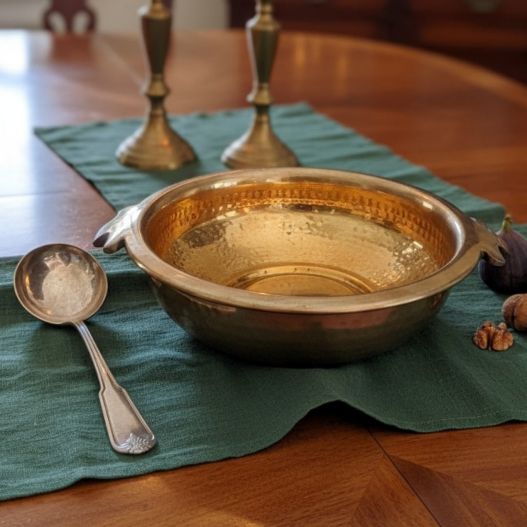 Antique Pittal Urli | Premium Brass Serving & Decor Bowl | Made in 1990 - Bombay Antiques
