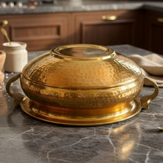 Antique Pittal Urli | Premium Brass Serving & Decor Bowl | Made in 1990 - Bombay Antiques