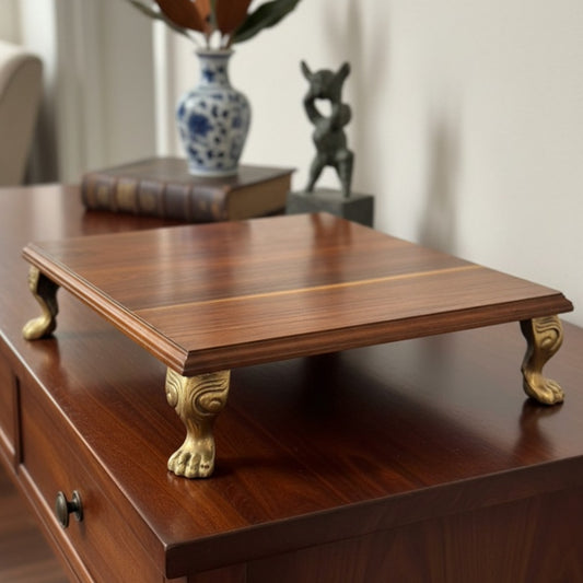 Antique Teakwood Paat Large Size | Premium Wooden Low Platform | Made in 1990
