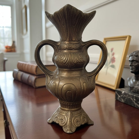 100 Year Old Antique Antimony Vase | Premium Metal Decorative Piece | Made circa 1900
