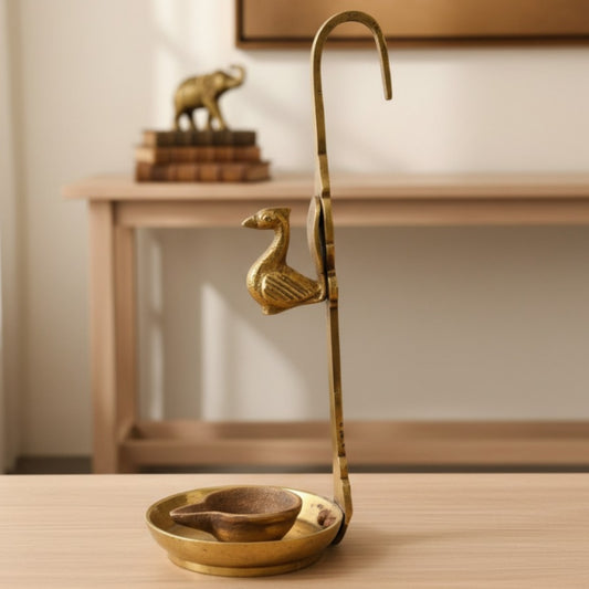 Antique Peetal Wall Mount Diya | Premium Brass Oil Lamp | Made in 1966
