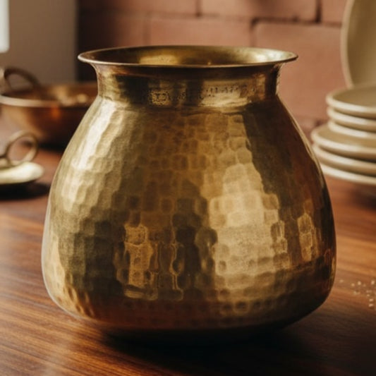 Antique Peetal Kalash | Premium Brass Storage Vessel | Made in 1955 - Bombay Antiques