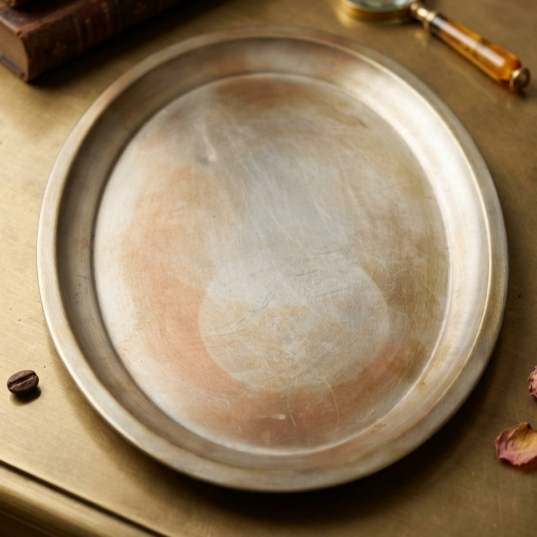 Antique German Silver Tray Made in Italy | Premium Decorative Serving Tray | Made in 1940 - Bombay Antiques