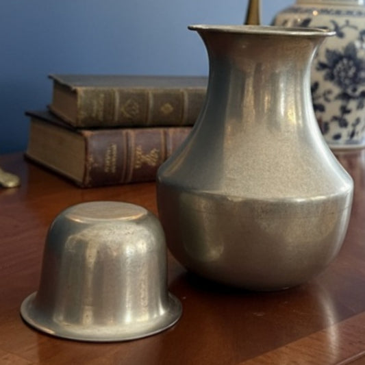 Antique German Silver Water Jug with Tumbler | Premium Serving Set | Made in 1970 - Bombay Antiques