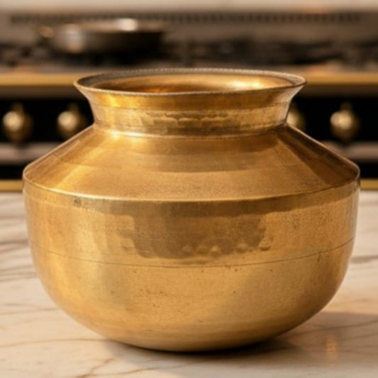 Antique Peetal Kalash with Pyala | Brass Water Pot and Cup Set | Made in 1970 - Bombay Antiques