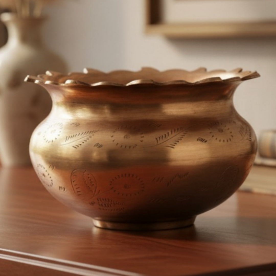 Antique Peetal Planter | Pure Brass Decorative Planter Pot | Made in 1978