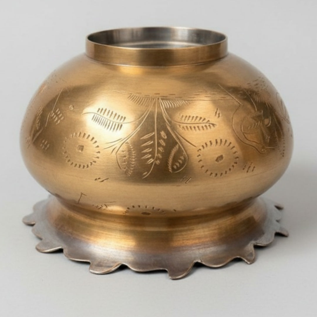 Antique Peetal Planter | Pure Brass Decorative Planter Pot | Made in 1978
