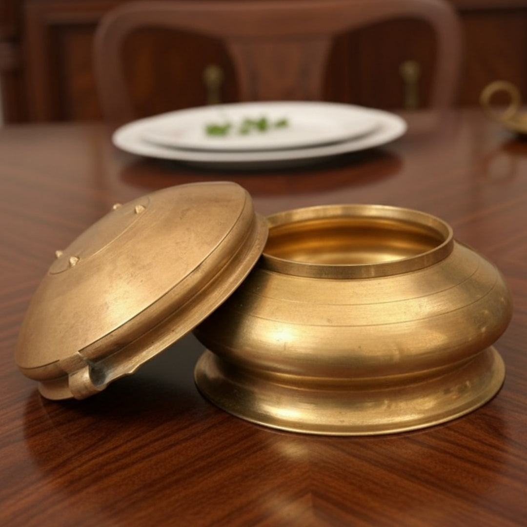 Antique Peetal Urli Pair | Pure Brass Decorative Urli Set of 2 | Made in 1976
