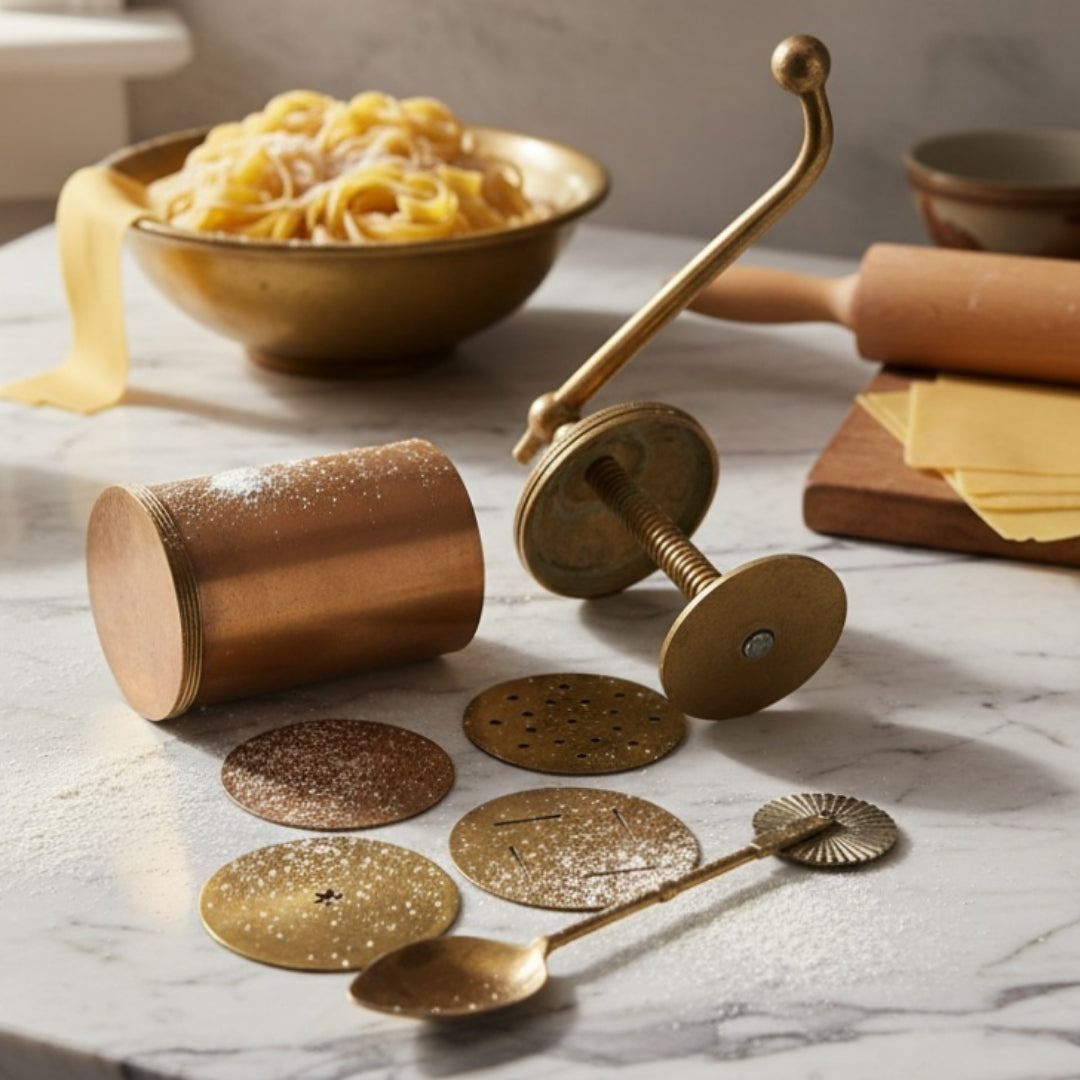 Antique Peetal Chakli Maker with Press Spoon | Pure Brass Traditional Kitchen Press | Made in 1977