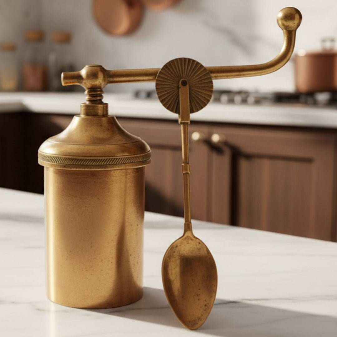 Antique Peetal Chakli Maker with Press Spoon | Pure Brass Traditional Kitchen Press | Made in 1977