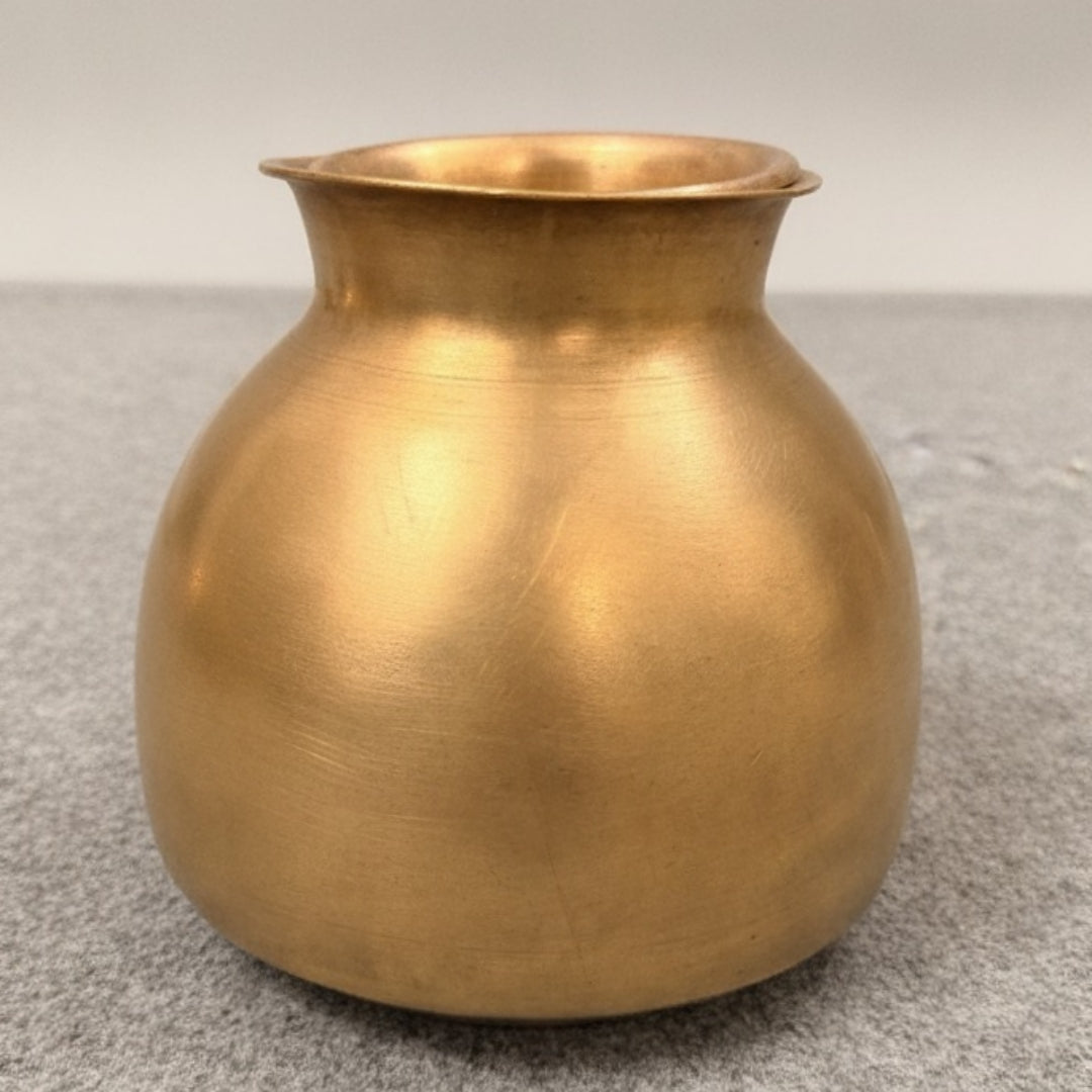 Antique Peetal Kalash with Pyala | Pure Brass Water Vessel Set | Made in 1960
