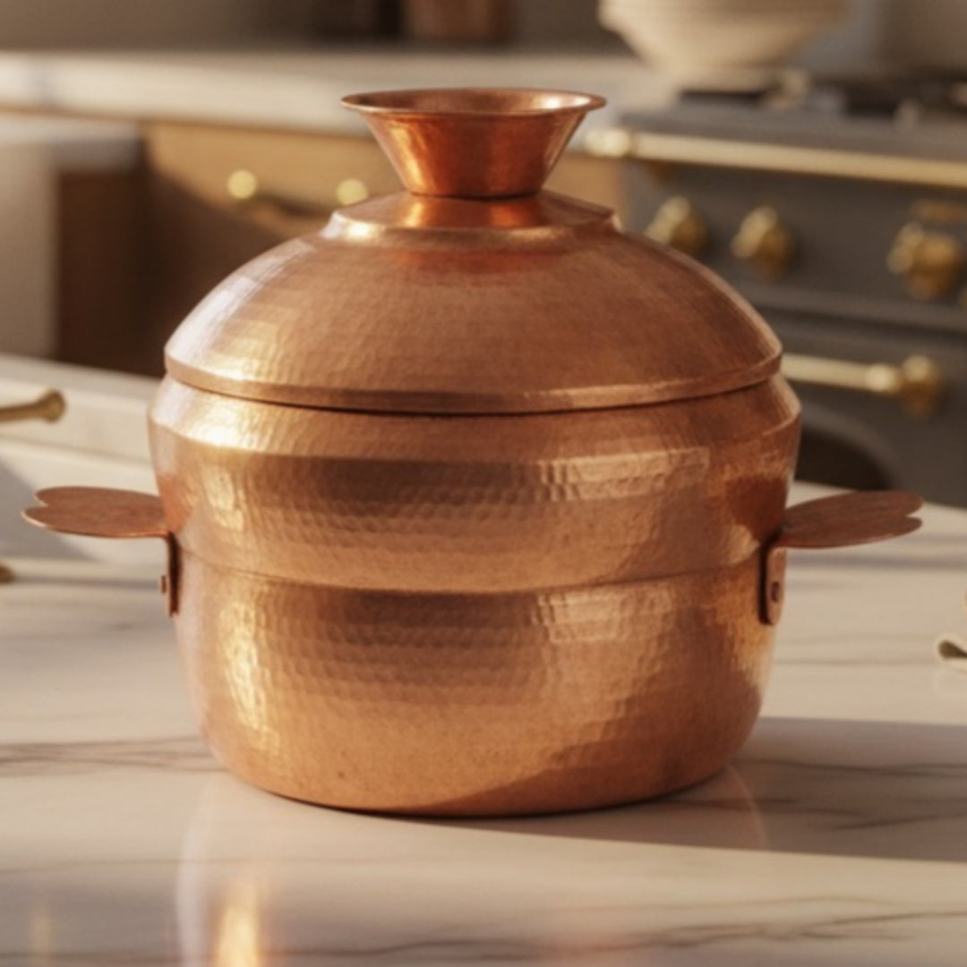 Antique Tamra Modak Patra | Pure Copper Traditional Cooking Vessel | Made in 1971