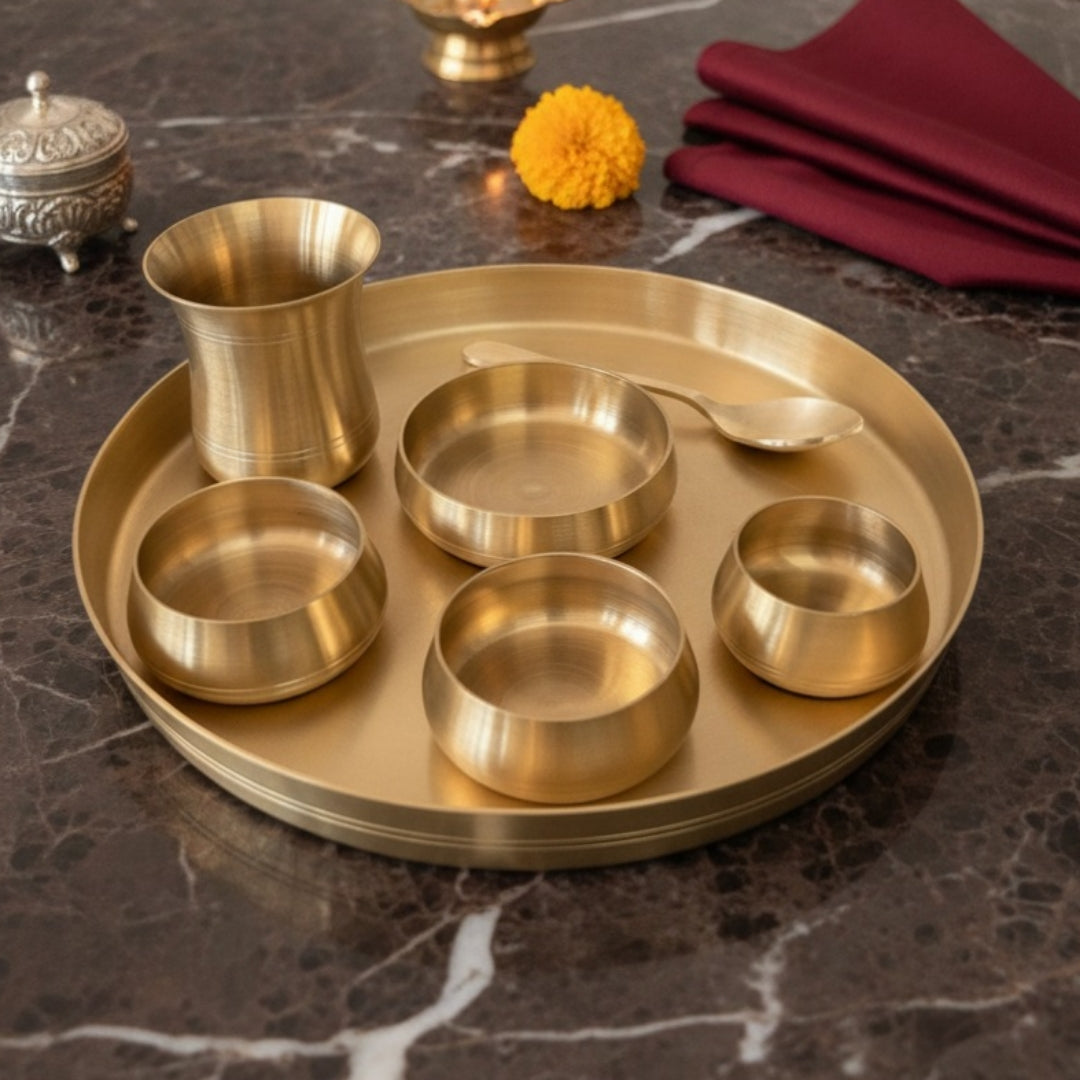 Premium Kansa Dinner Set | Pure Bronze Dining Collection | Brand New