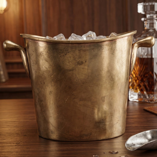 Antique Peetal Planter and Ice Bucket | Pure Brass Decorative Utility Vessel | Made in 1980