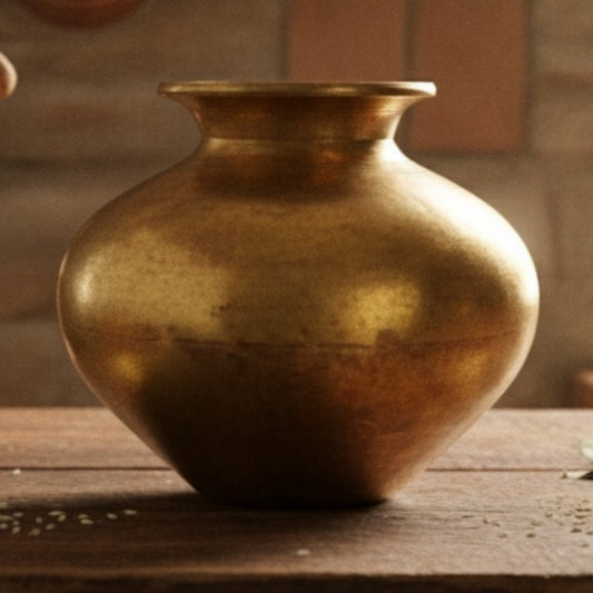Antique Peetal Kalash | Pure Brass Traditional Water Vessel | Made in 1969