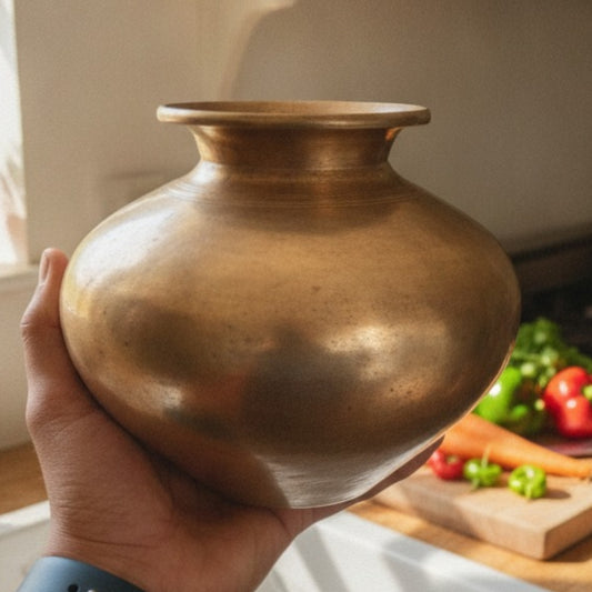 Antique Peetal Kalash | Pure Brass Traditional Water Vessel | Made in 1969