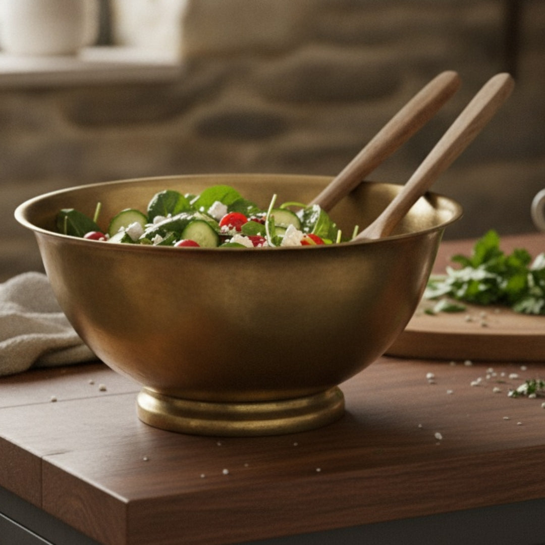 Antique Peetal Big Size Fruit Bowl | Pure Brass Decorative Centrepiece Bowl | Made in 1991