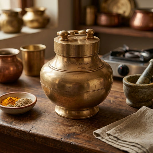 Antique Peetal Kalash | Pure Brass Decorative Vessel | Made in 1947