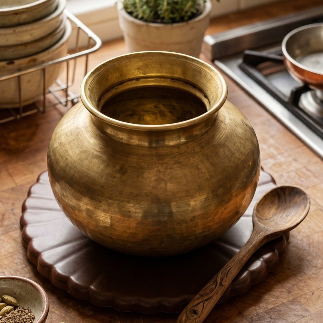 Antique Peetal Kalash | Pure Brass Water Vessel | Made in 1971