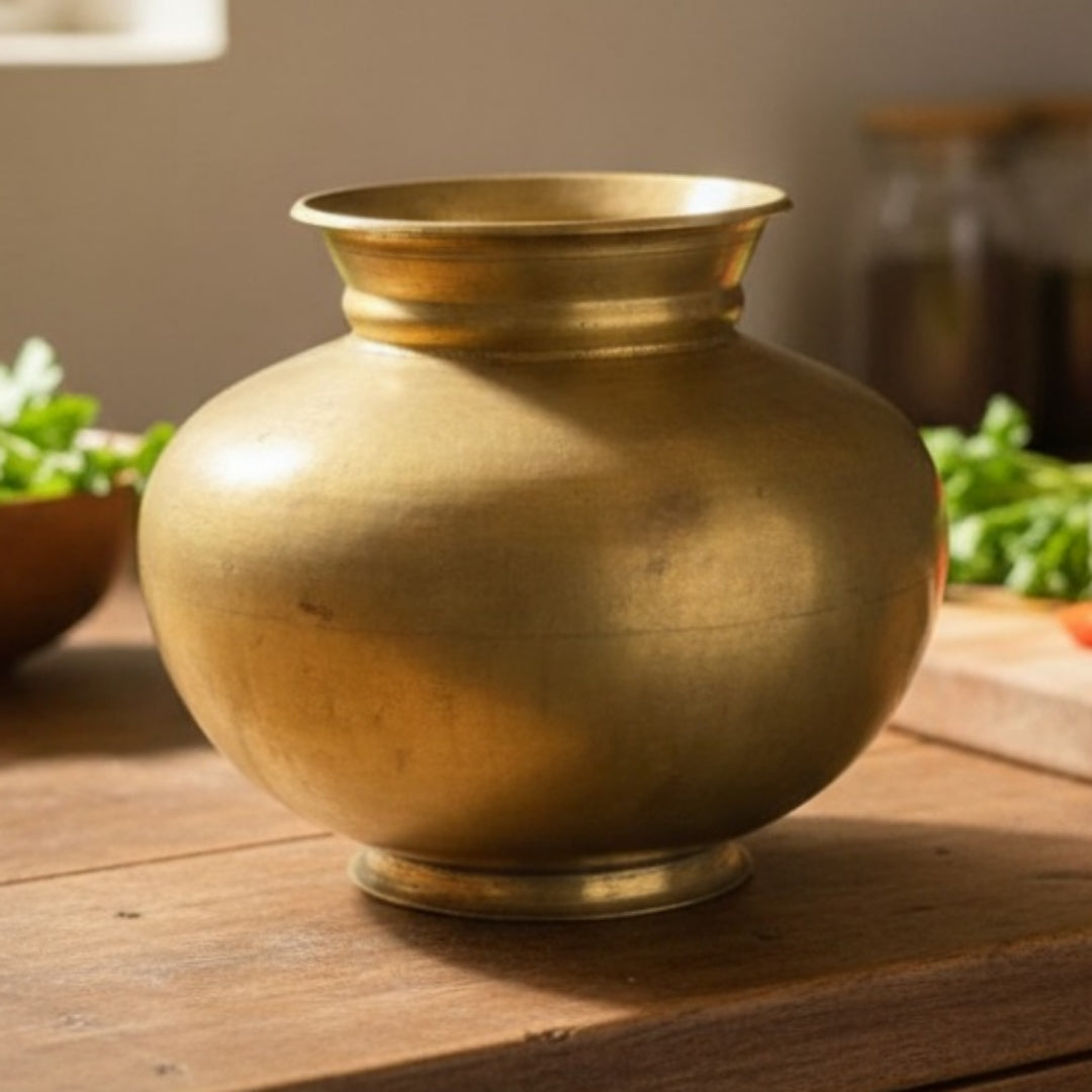 Antique Peetal Kalash | Pure Brass Water Vessel | Made in 1971