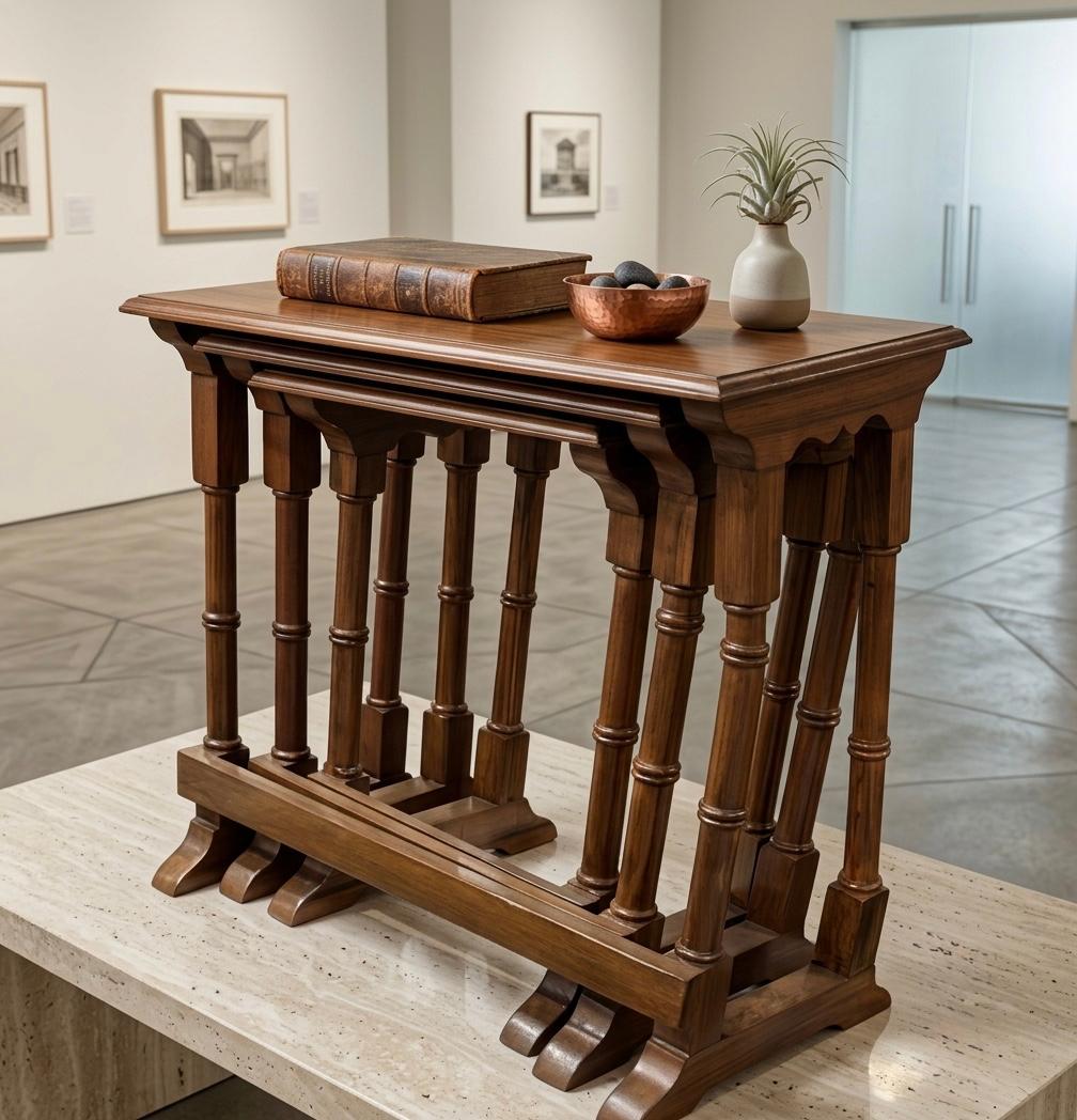 Sagwan Teak Wood Bureau Writing Desk Chest | Solid Teak Fall Front Secretary Desk with Drawers | Inspired by 1780s Georgian Colonial Design