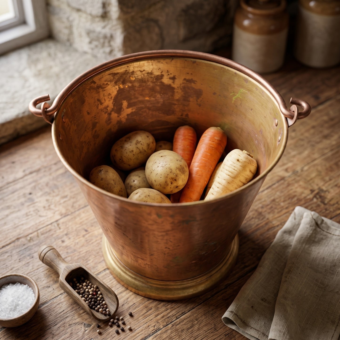Antique Peetal Bucket | Pure Brass Utility Bucket | Made in 1972