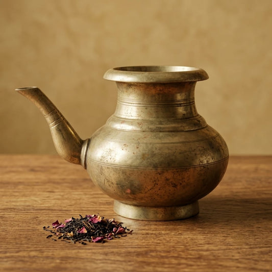 Antique Bronze Engraved Kamandal | Traditional Spouted Water Vessel | Made in 1980