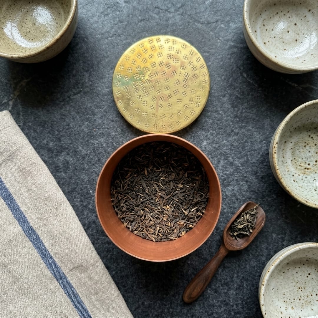 Antique Tamba Storage Canister with Brass Lid | Pure Copper Kitchen Storage Container | Premium | Made in 1983