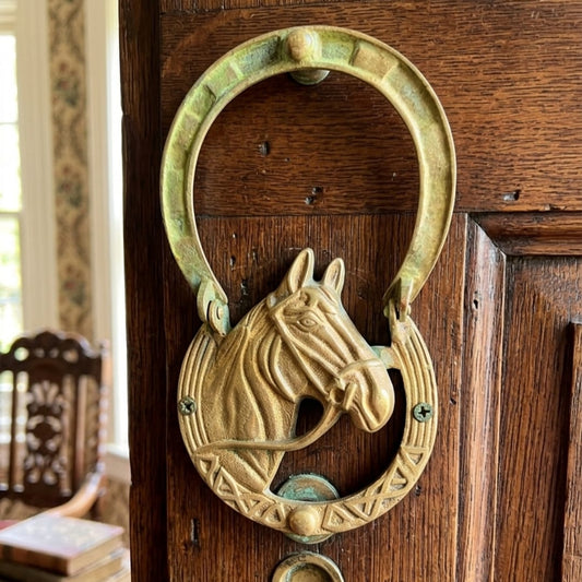 Antique Peetal Horse Door Knocker | Pure Brass Decorative Door Knocker | Made in 1969