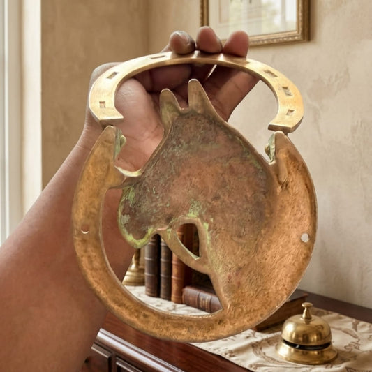 Antique Peetal Horse Door Knocker | Pure Brass Decorative Door Knocker | Made in 1969