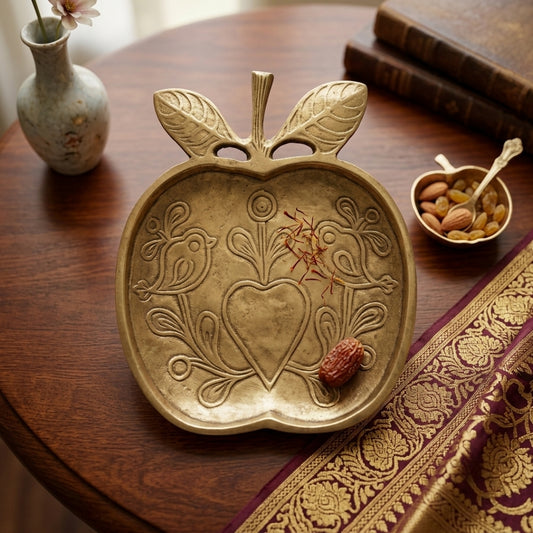 Antique Peetal Apple Bowls Set | Pure Brass Decorative Serving Bowls | Made in 1978 - Bombay Antiques