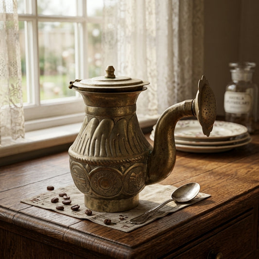 Antique German Silver Watering Pot | German Silver Decorative Sprinkling Vessel | Made in 1972
