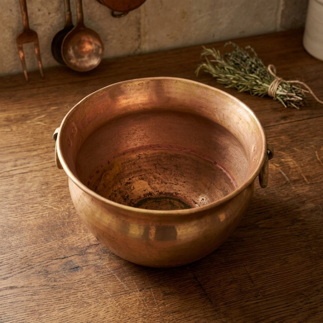 Antique Brass Planter | Traditional Handcrafted Brass Vessel | Made in 1979