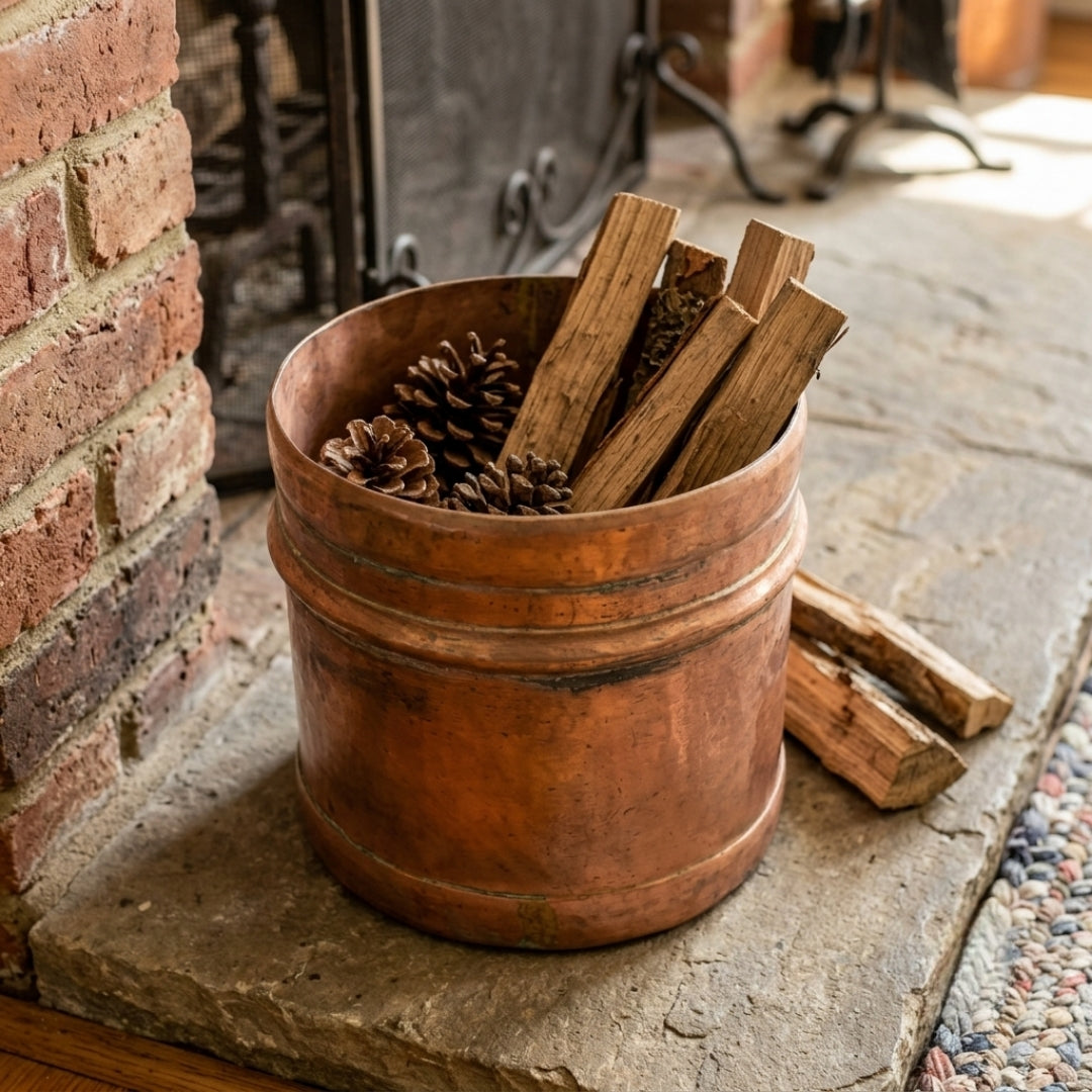 Antique Copper Seer Measuring Vessel | Traditional Grain Measure 1 Paili | Made in 1974
