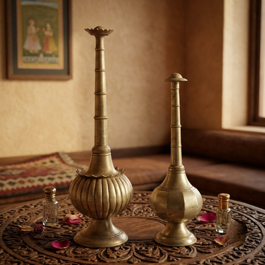 Antique Brass Silver Coated Sprinklers Pair | Premium Handcrafted Sprinklers | Made in 1973