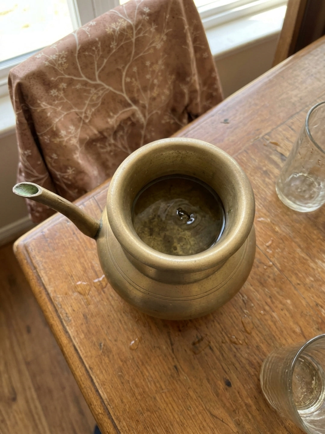 Antique Brass Kamandal | Traditional Spouted Ritual Vessel | Made in 1973