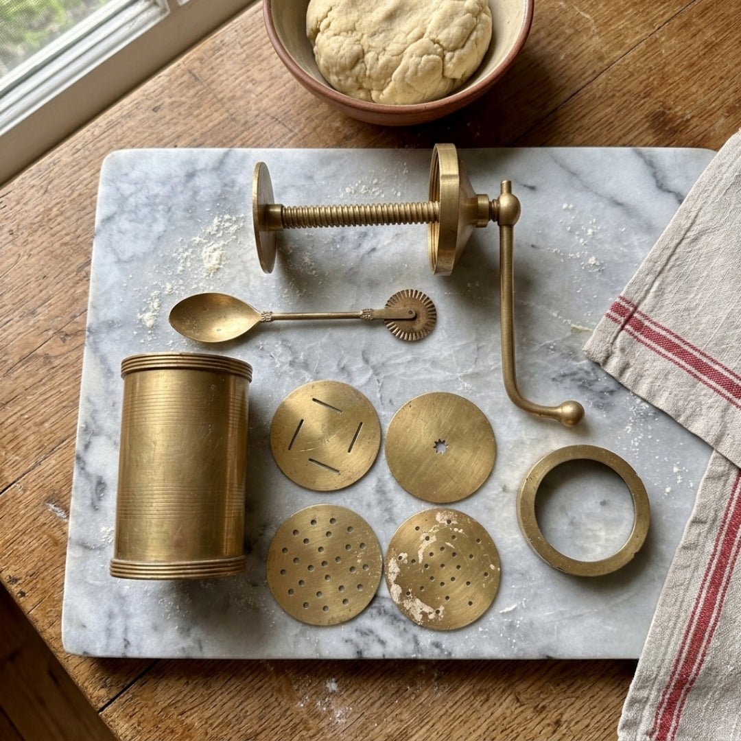 Antique Brass Chakli Maker | Traditional Kitchen Press Set | Made in 1977