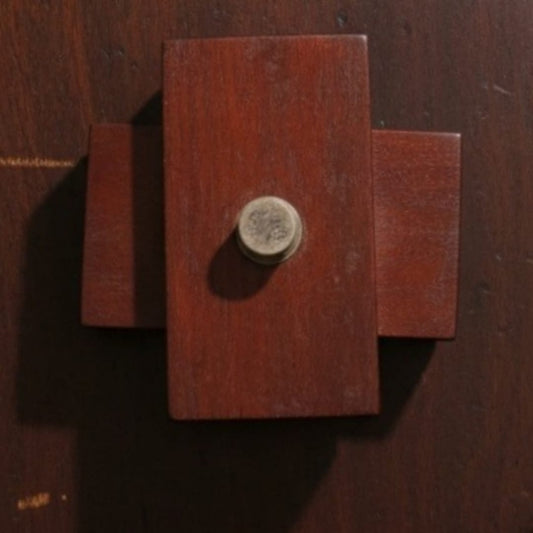 1976 Antique Teak Wood Paper Weight | Teak Desk Decor