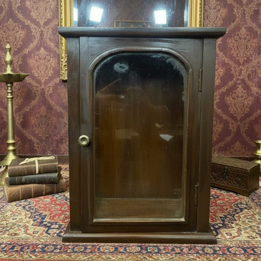 1977 Antique Wooden Storage Cabinet | Compact Display Unit